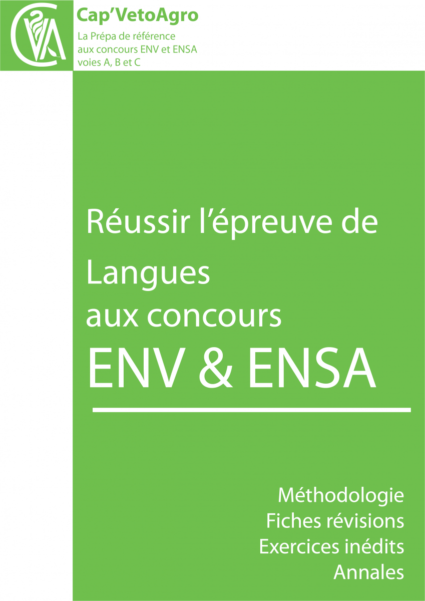 Ouvrages de préparation aux concours ENV Véto / ENSA Agro : Langues à Paris, Toulouse et Lyon